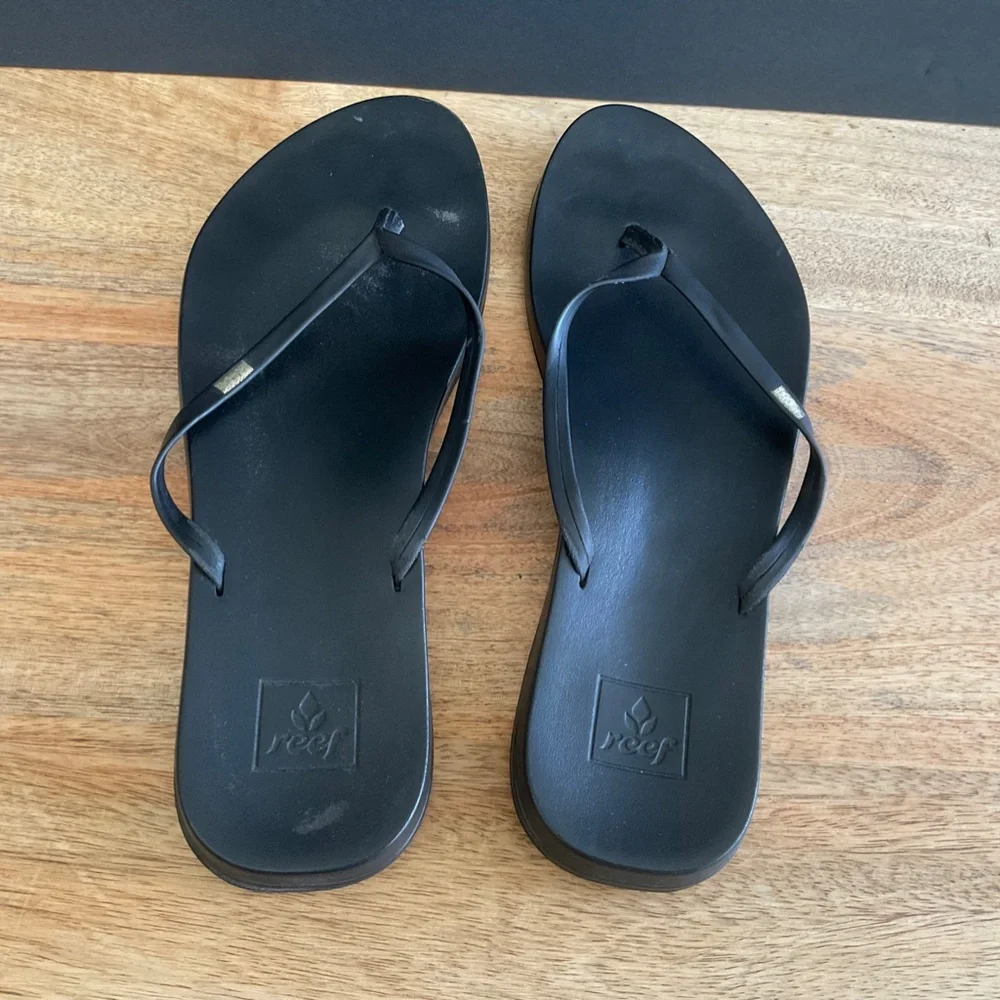 Reef Faux Leather Flip Flops - Picture 3 of 3
